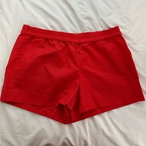 J. Crew Red Linen-Like Shorts